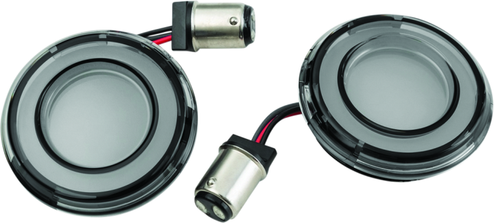 Kuryakyn Tracer L.E.D. Turn Signal Inserts Red/Red Smoke Lens Rear