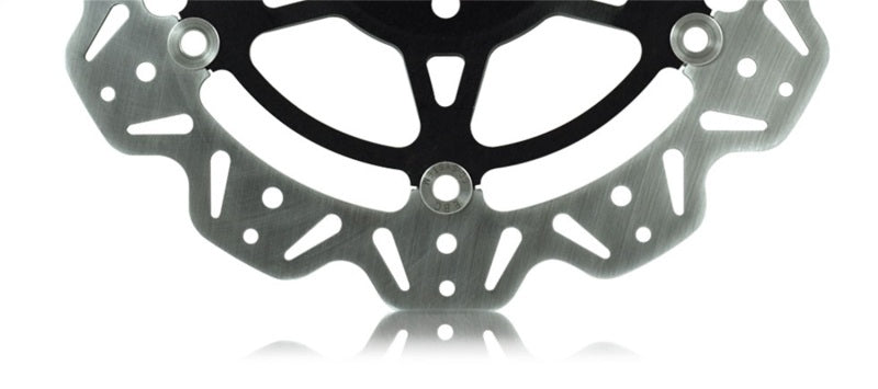 EBC 96-97 Kawasaki GPZ 1100 F1 ABS Model Front Black Vee Rotor — VR4132BLK