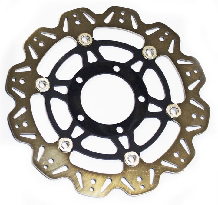EBC 09-10 Kawasaki ER 6N ER 650 Front Left/Right Vee Floating Black Rotor — VR4159BLK