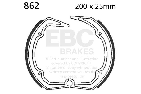 EBC 81-85 BMW R 65 LS Rear Brake Shoe — 862