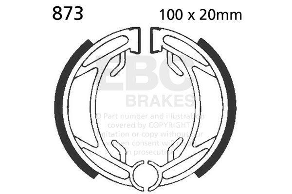 EBC 98-99 KTM 60 SX Rear Brake Shoe — 873