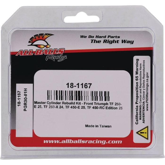 All Balls Master Cylinder Rebuild Kit (18-1167)