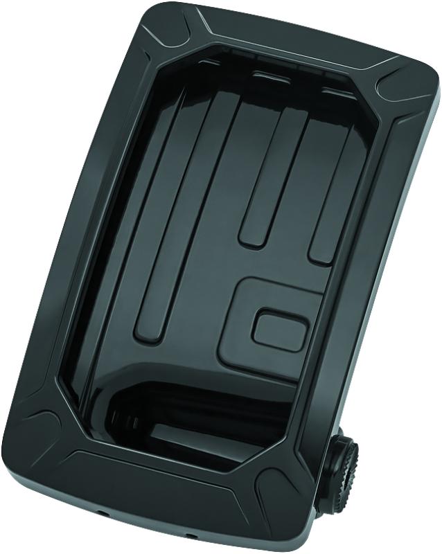Kuryakyn Nova Curved Vertical Mount Side License Plate Holder Gloss Black