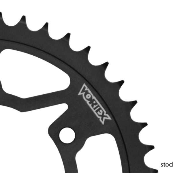 Vortex Steel Rear Sprocket 520 — Black (435S)