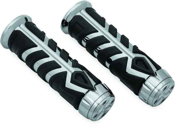 Kuryakyn Spear Grips For 7/8in Universal Indian Chrome