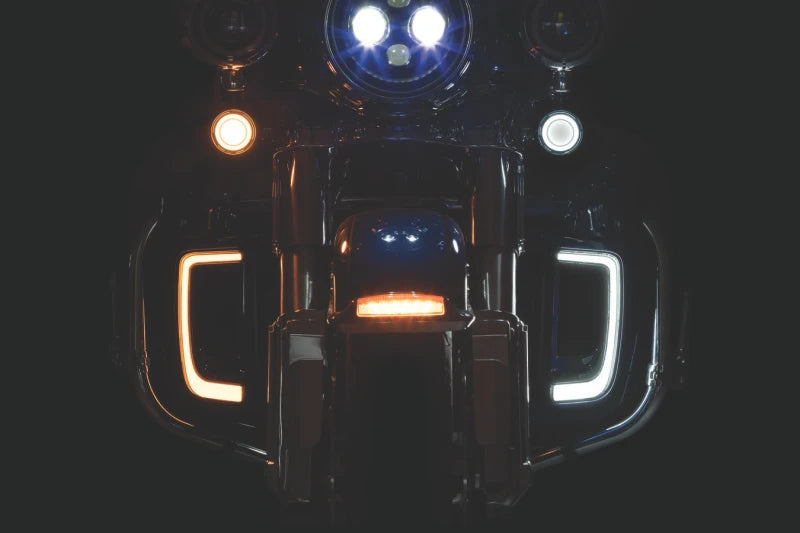 Kuryakyn Tracer LED Front Turn Signal Inserts, White/Amber Light