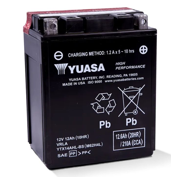Yuasa YTX14AHL-BS — High-Performance MF AGM Battery