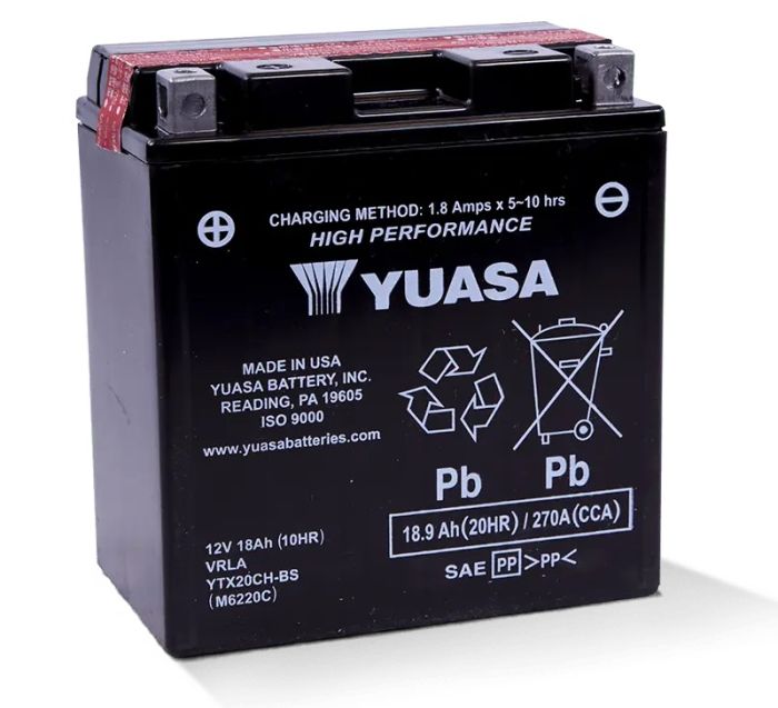 Yuasa YTX20CH-BS — High-Performance MF AGM Battery