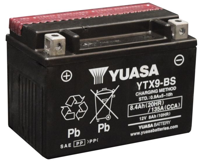 Yuasa YTX9-BS — Maintenance-Free 12V AGM Battery