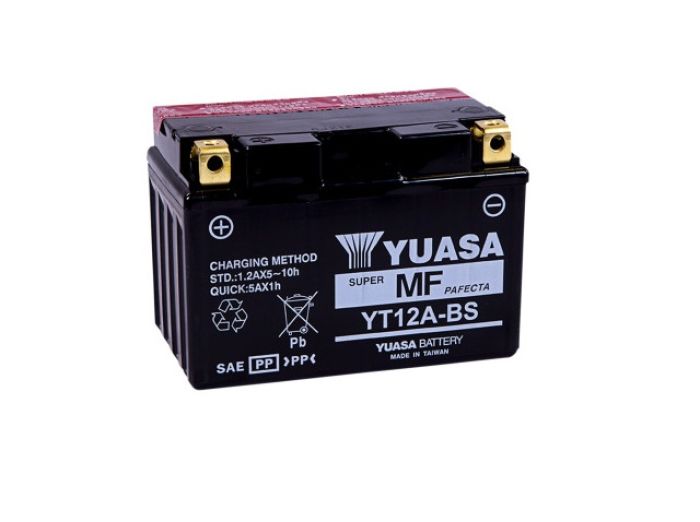 Yuasa YT12A-BS — Maintenance-Free 12V AGM Battery