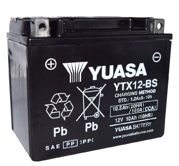 Yuasa YTX12-BS — Maintenance-Free 12V AGM Battery