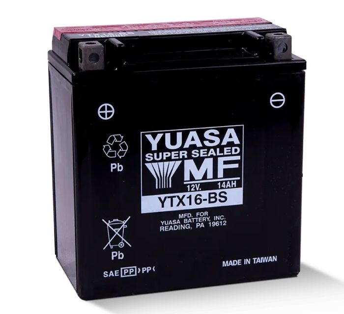 Yuasa YTX16-BS — Maintenance-Free 12V AGM Battery
