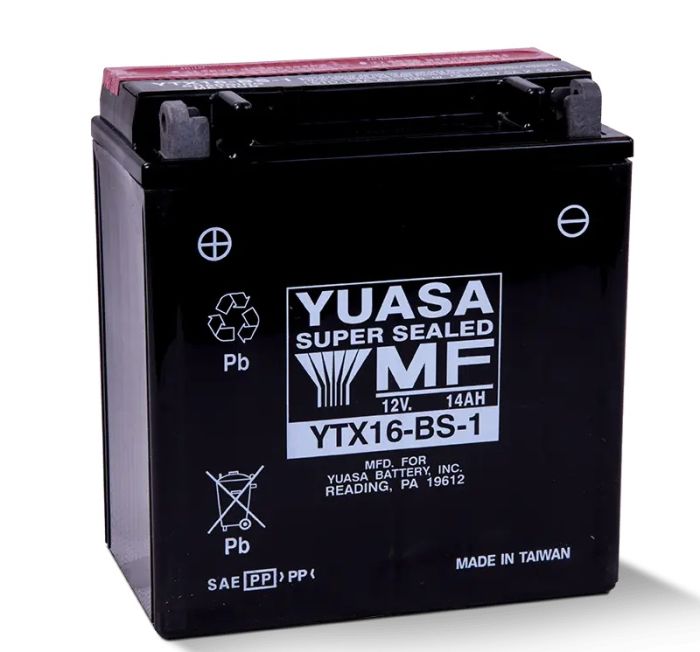 Yuasa YTX16-BS-1 — Maintenance-Free 12V AGM Battery