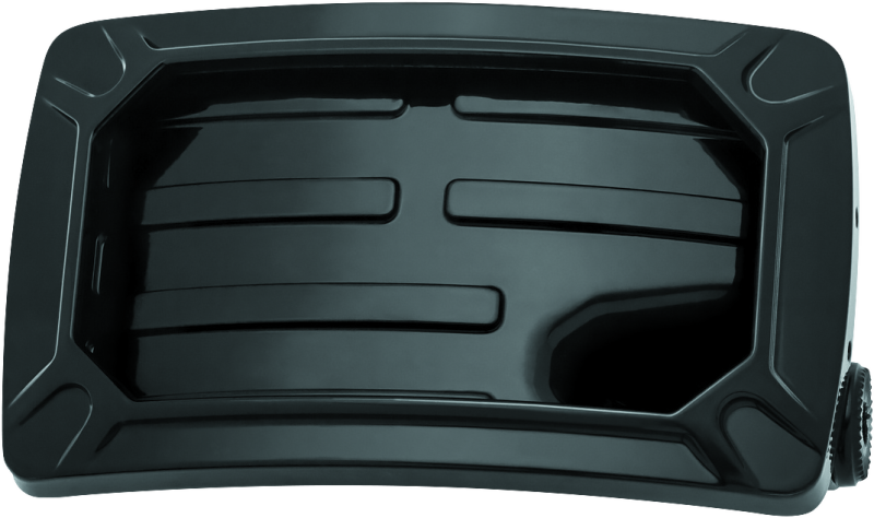 Kuryakyn Nova Curved Horizontal Mount Side License Plate Holder Gloss Black