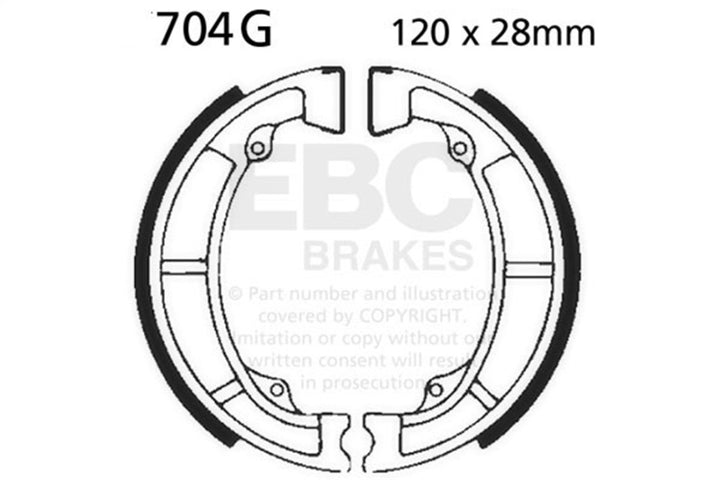 EBC 75-79 Kawasaki KD 125 Front Left Sintered HH/R Brake Pads — 704G