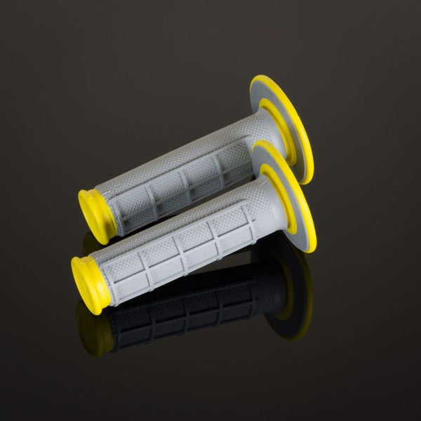 Renthal MX Grips DL Diamond / Waffle Grey / Yellow