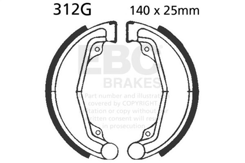 EBC 73-75 Honda XL 175 Front Left Sintered HH/R Brake Pads — 312G