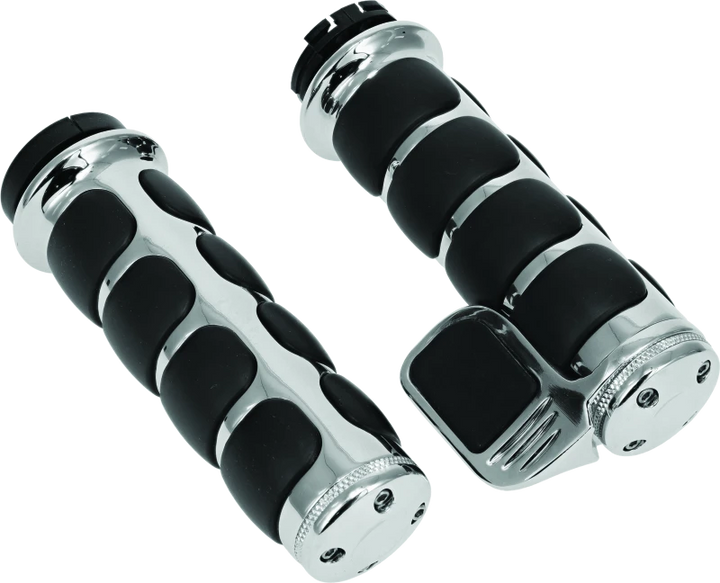 Kuryakyn ISO Grip With Throttle Boss Dual Cable Chrome