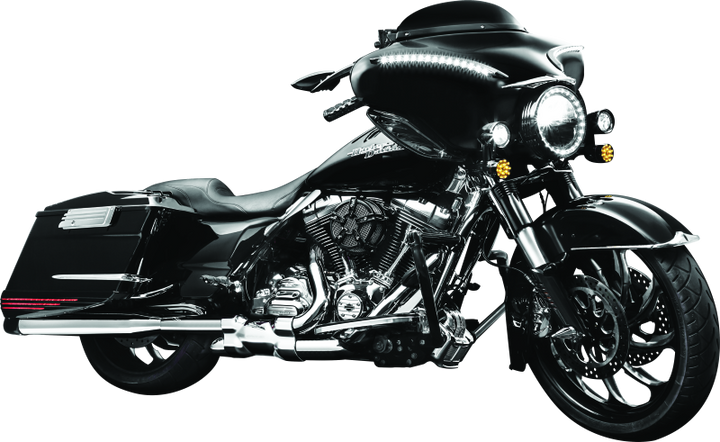 Kuryakyn Smooth Windshield Trim 96-13 Touring Gloss Black