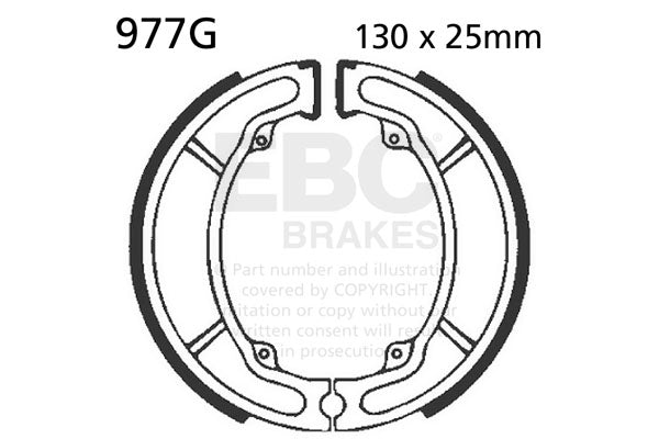 EBC 977G GRVD BRK SHOE EBC — 977G