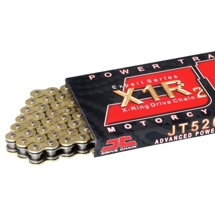 JT Sprockets 520 X1R Gold/Black X-Ring Chain — 120 Links