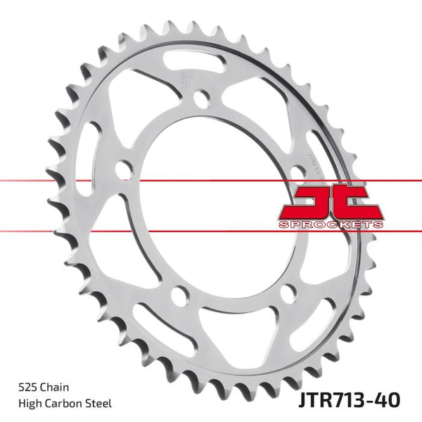 JT Sprockets 525 Steel Rear Sprocket, 40T (JTR713.40)