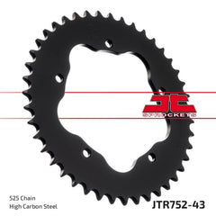 JT Sprockets 525 Steel Rear Sprocket, 43T (JTR752.43)