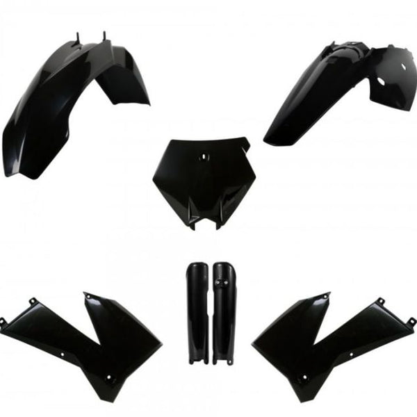 Polisport Replica Plastic Kit,full Kit KTM — Black — KTM SX/XCXC-F (2005-2007)