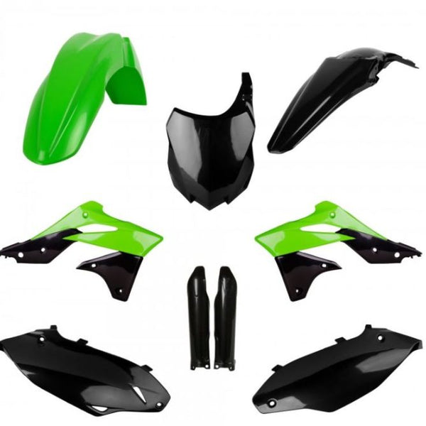 Polisport Replica Plastic Kit — FULL Kit Kawasaki OEM Color 13