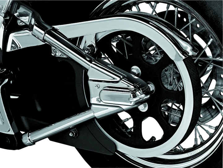 Kuryakyn Swingarm Cover Kit Unlighted 00-07 Softail Models Chrome