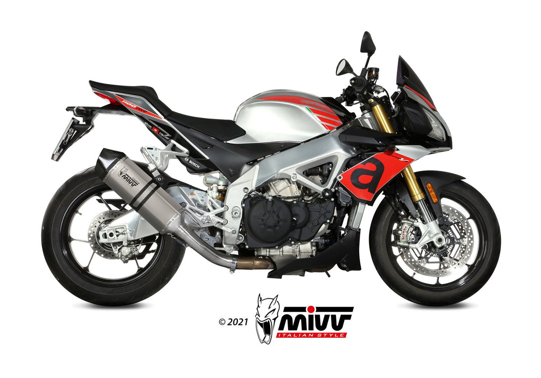 MIVV Speed Edge Titanium Slip-On Exhaust (A.012.LRT) for 2018-2020 Aprilia Tuono V4 1100