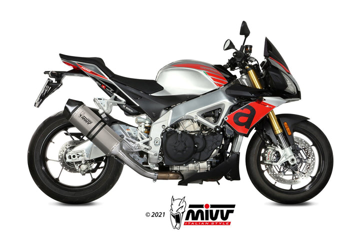 MIVV Speed Edge Titanium Slip-On Exhaust (A.012.LRT) for 2018-2020 Aprilia Tuono V4 1100