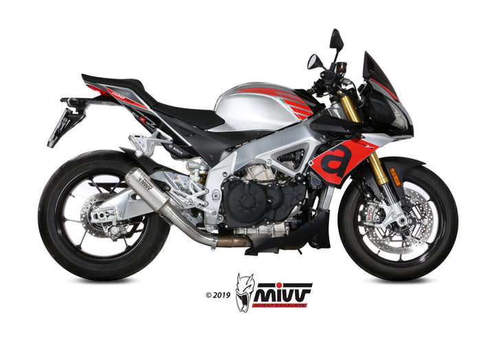 MIVV MK3 Stainless Slip-On Exhaust (A.012.SM3X) for 2018-2020 Aprilia Tuono V4 1100