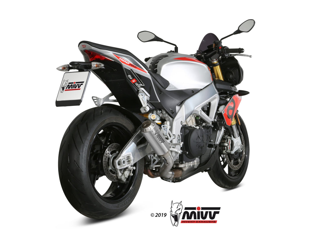 MIVV MK3 Stainless Slip-On Exhaust (A.012.SM3X) for 2018-2020 Aprilia Tuono V4 1100