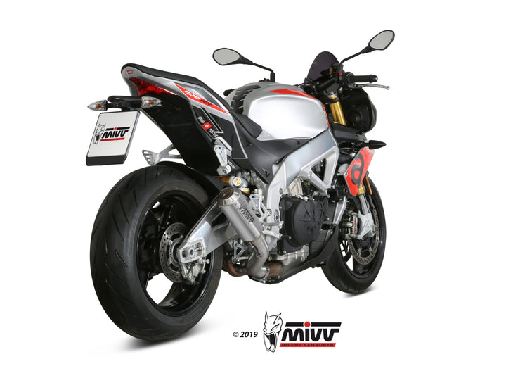 MIVV MK3 Stainless Slip-On Exhaust (A.012.SM3X) for 2018-2020 Aprilia Tuono V4 1100
