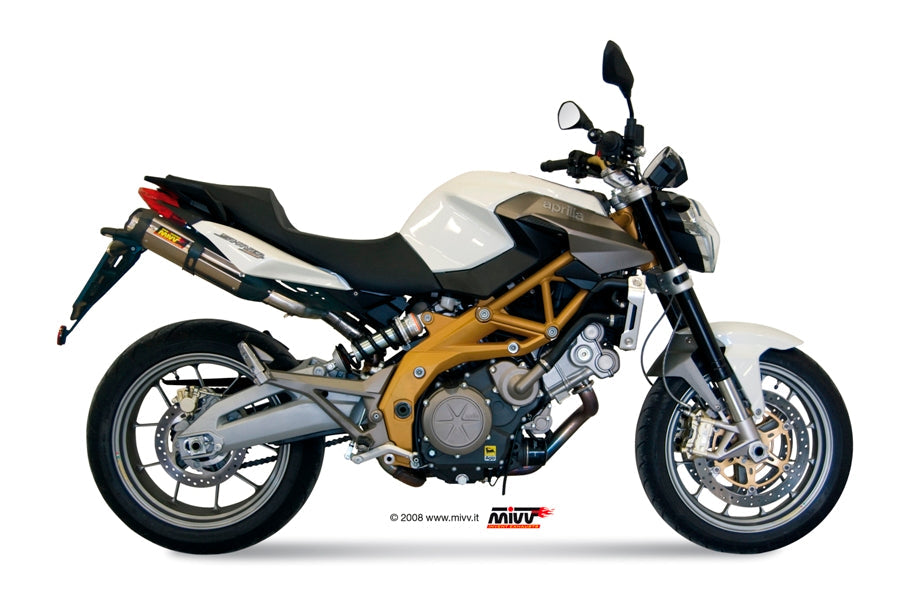 MIVV Suono Stainless Slip-On Exhaust (A.006.L7) for 2008-2016 Aprilia Shiver 750