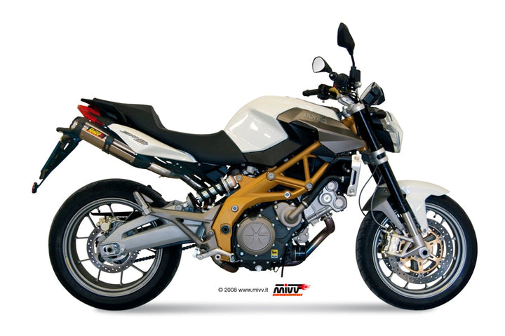 MIVV Suono Stainless Slip-On Exhaust (A.006.L7) for 2008-2016 Aprilia Shiver 750