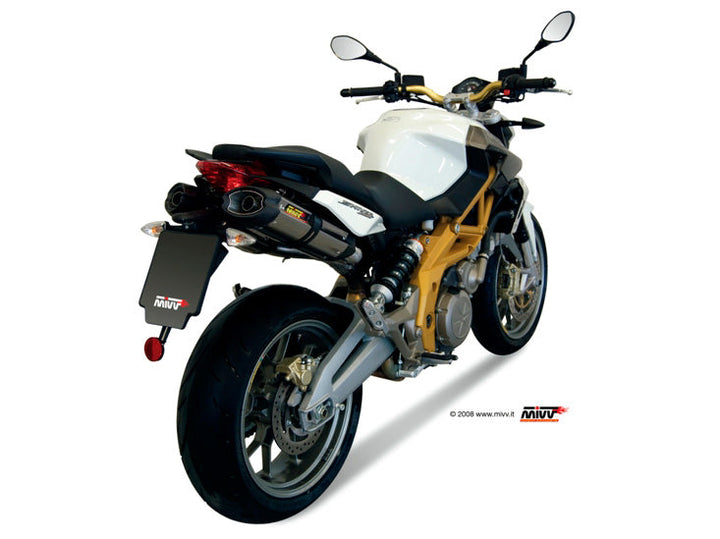 MIVV Suono Stainless Slip-On Exhaust (A.006.L7) for 2008-2016 Aprilia Shiver 750