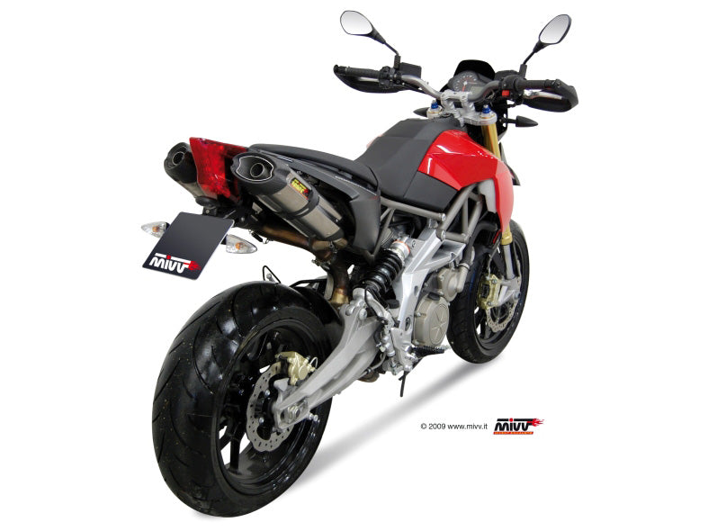 MIVV Suono Stainless Slip-On Exhaust (A.007.L7) for 2008-2016 Aprilia Dorsoduro 750