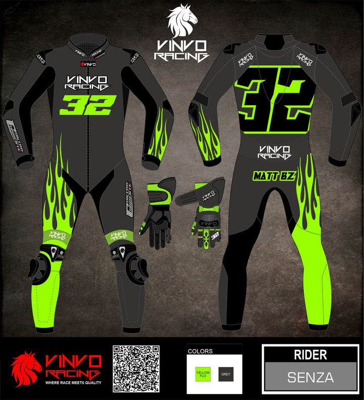 Custom Kangaroo Leather Race Suit