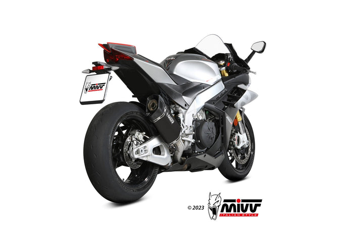 MIVV SR1 Titanium Black Slip-On Exhaust (A.019.SR1TB) for 2021-2024 Aprilia RSV4