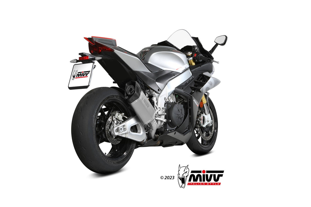 MIVV SR1 Titanium Slip-On Exhaust (A.019.SR1T) for 2021-2024 Aprilia RSV4