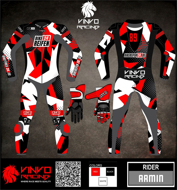 Custom Cowhide Leather Race Suit