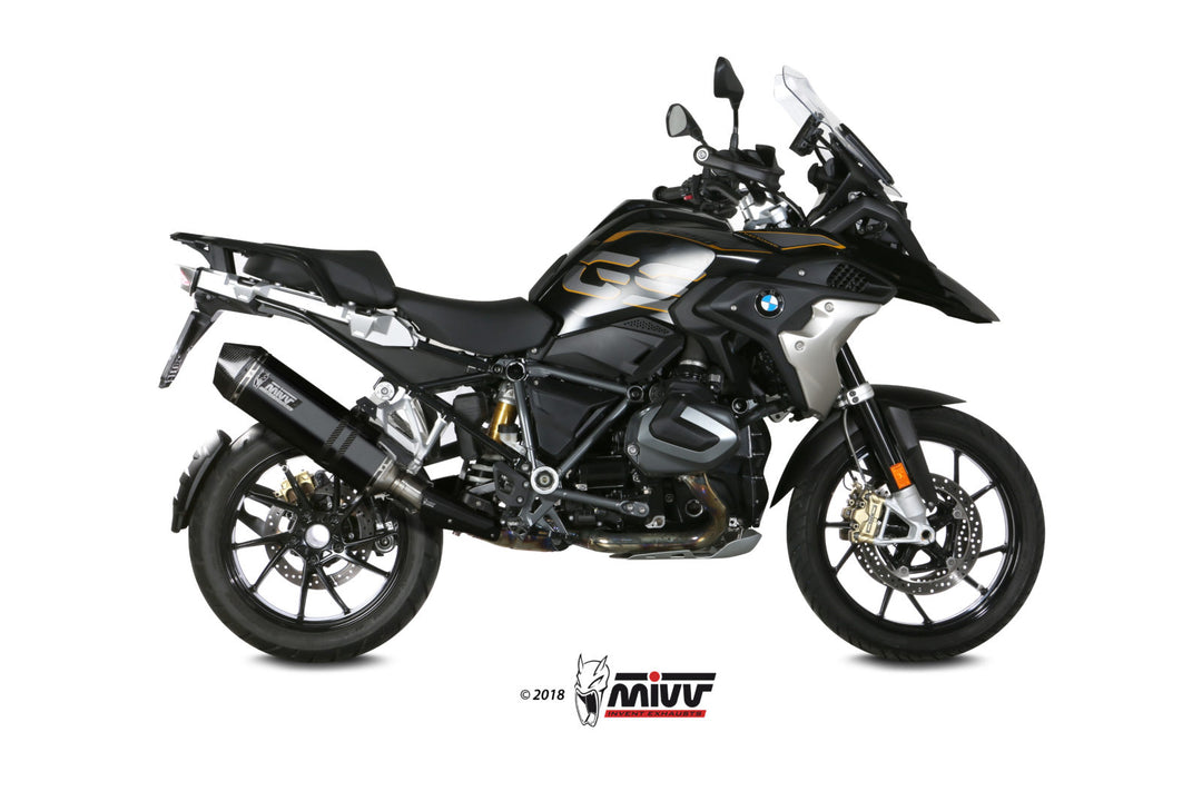MIVV Speed Edge Black Slip-On Exhaust (B.034.LRB) for 2019-2023 BMW R 1250 GS/Adventure