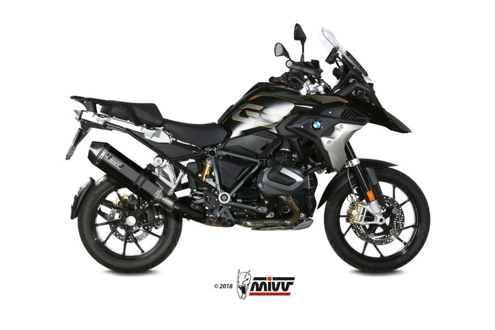 MIVV Speed Edge Black Slip-On Exhaust (B.034.LRB) for 2019-2023 BMW R 1250 GS/Adventure