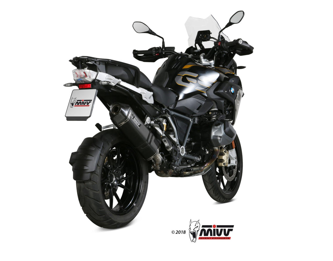 MIVV Speed Edge Black Slip-On Exhaust (B.034.LRB) for 2019-2023 BMW R 1250 GS/Adventure
