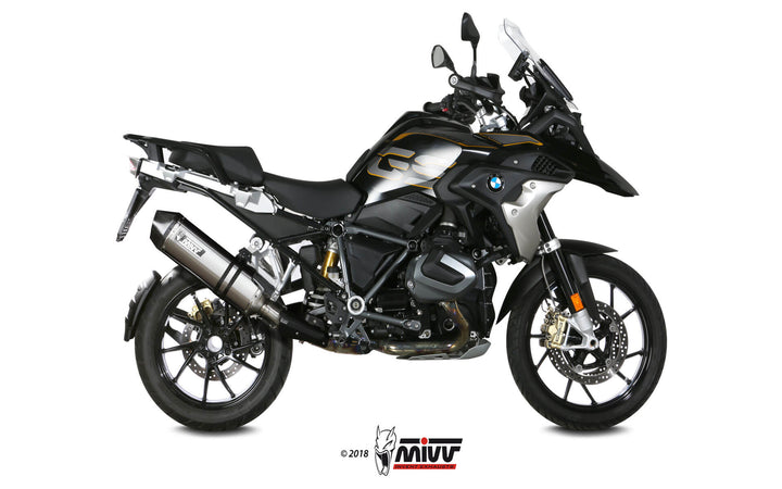 MIVV Speed Edge Stainless Steel Slip-On Exhaust (B.034.LRX) for 2019-2022 BMW R 1250 GS/Adventure