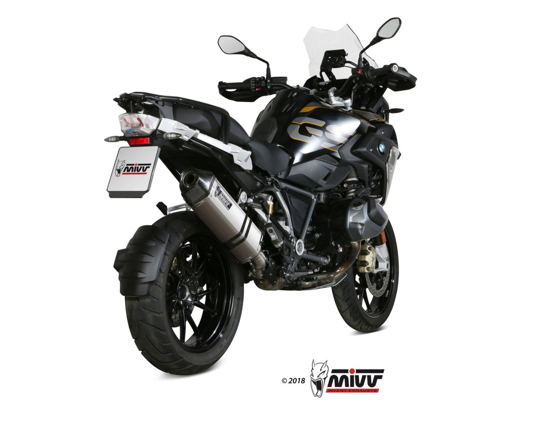 MIVV Speed Edge Stainless Steel Slip-On Exhaust (B.034.LRX) for 2019-2022 BMW R 1250 GS/Adventure