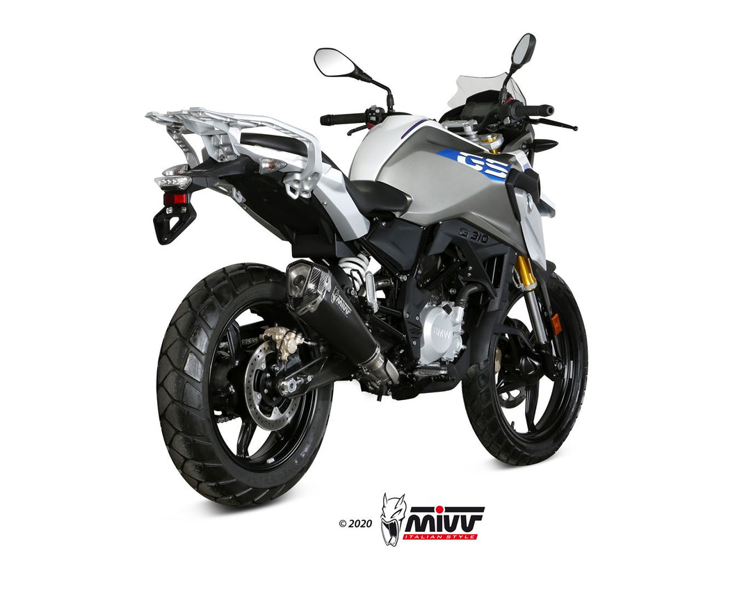 MIVV Delta Race Black Stainless Full System Exhaust (B.035.LDRB) for 2017-2022 BMW G 310 GS