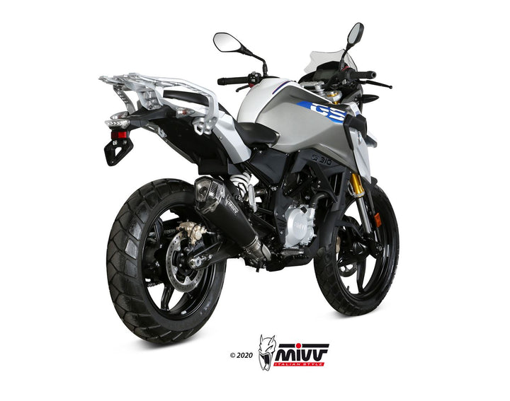 MIVV Delta Race Black Stainless Full System Exhaust (B.035.LDRB) for 2017-2022 BMW G 310 GS